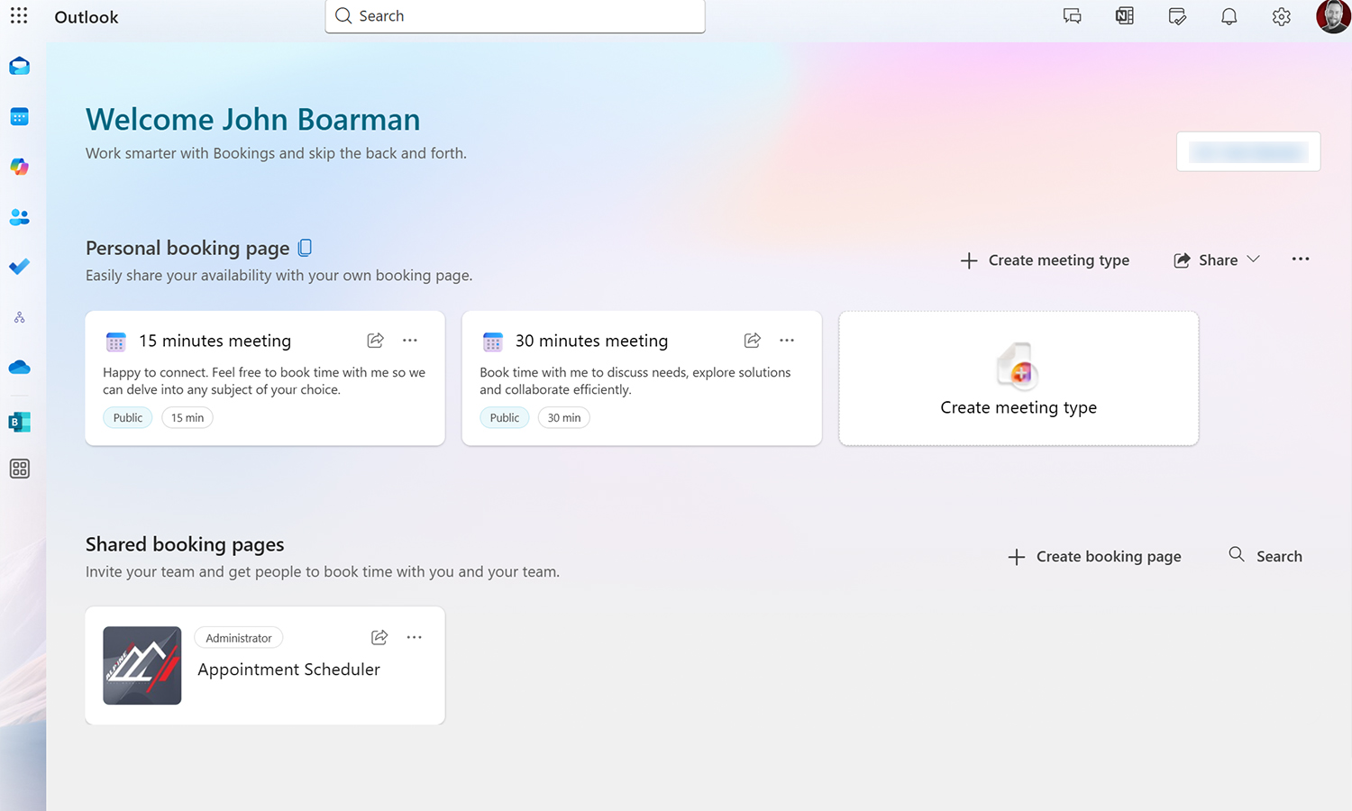 Microsoft 365 Bookings Preview