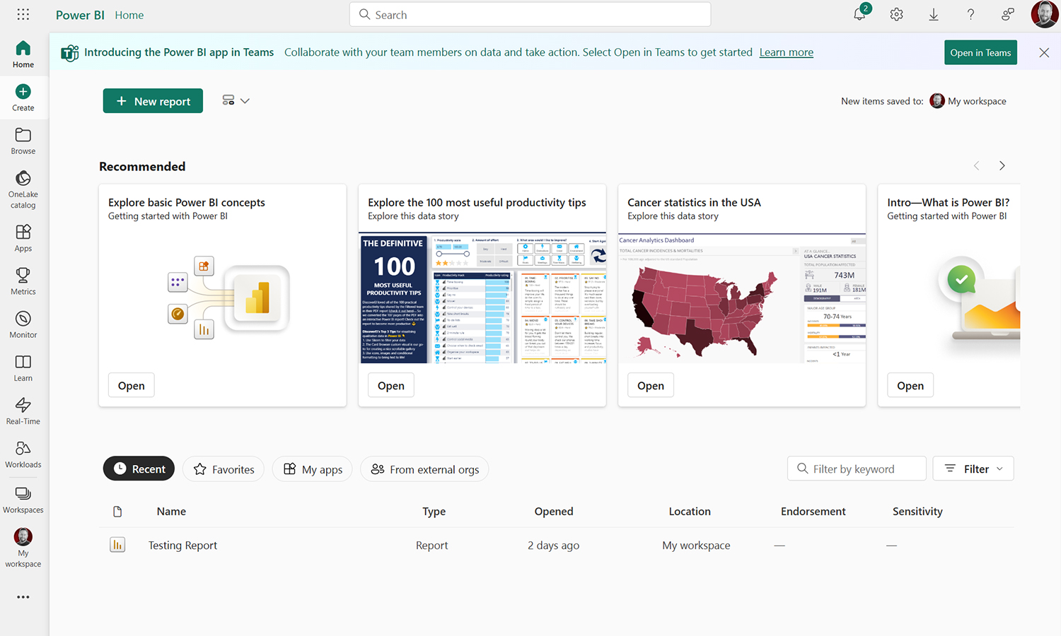 Microsoft 365 Power BI Preview