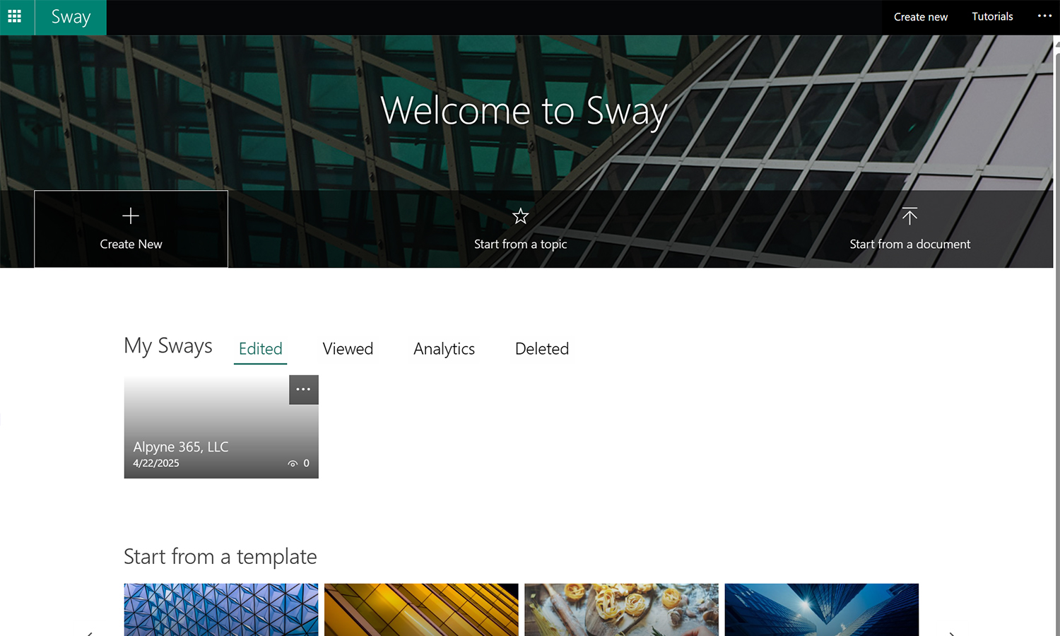 Microsoft 365 Sway Preview