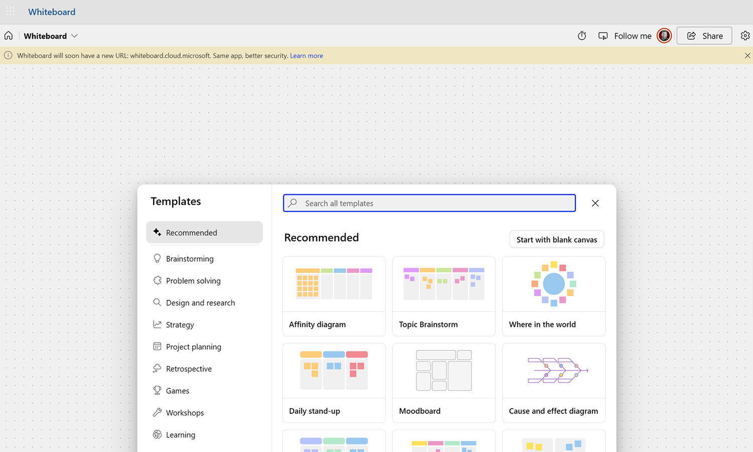 Microsoft 365 Whiteboard Preview